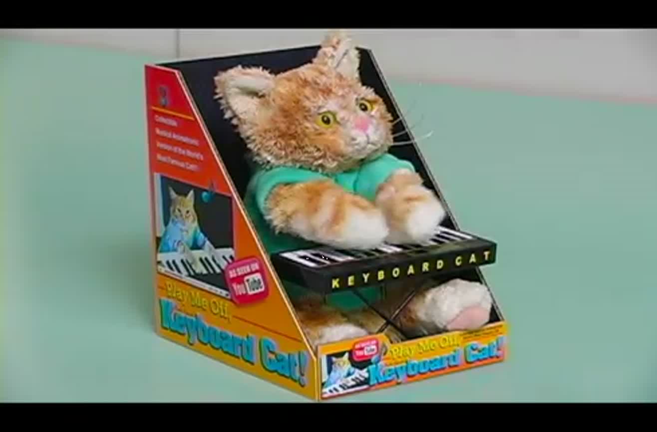 Keyboard cat, the toy.