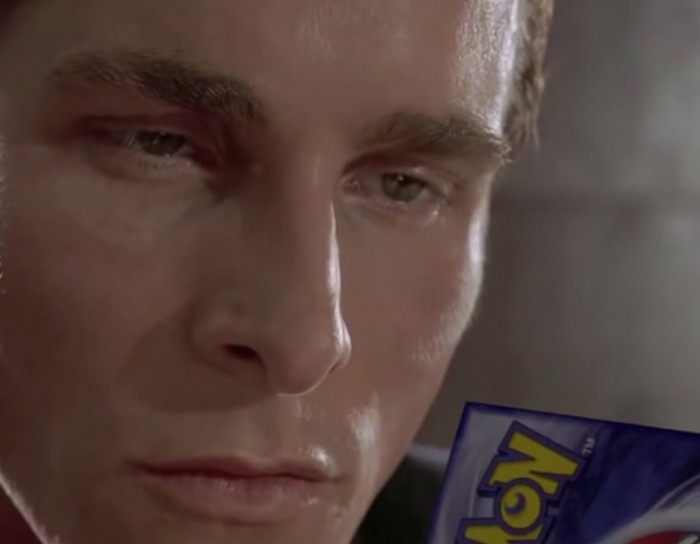 "American Psycho" but with Pokemon cards.