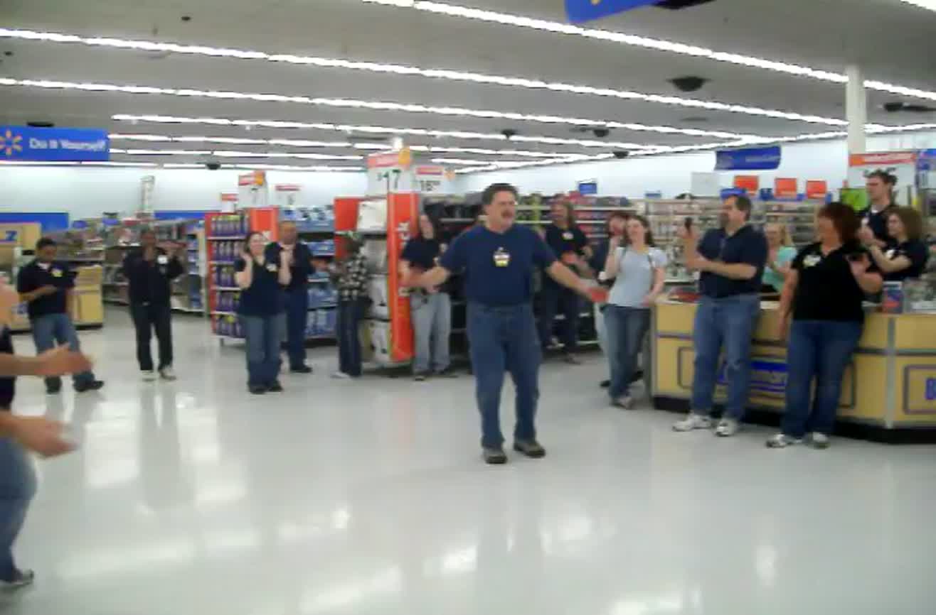 Starting the day at Walmart.