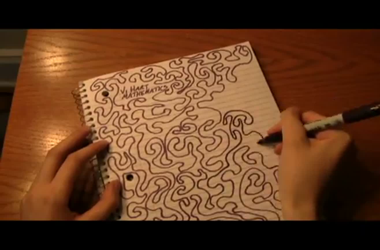 Doodling in math class Squiggle inception.