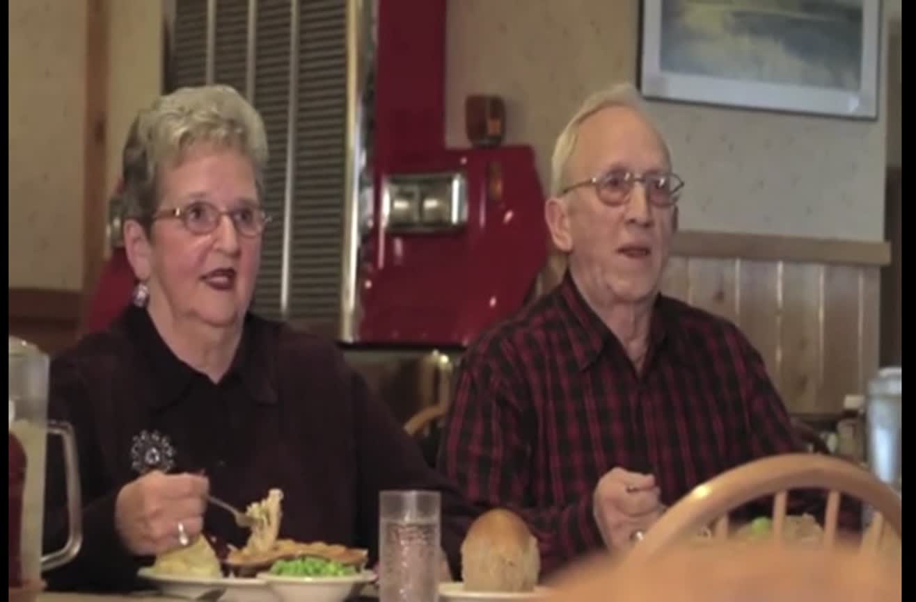 Hilarious elderly couple shoot a commercial.