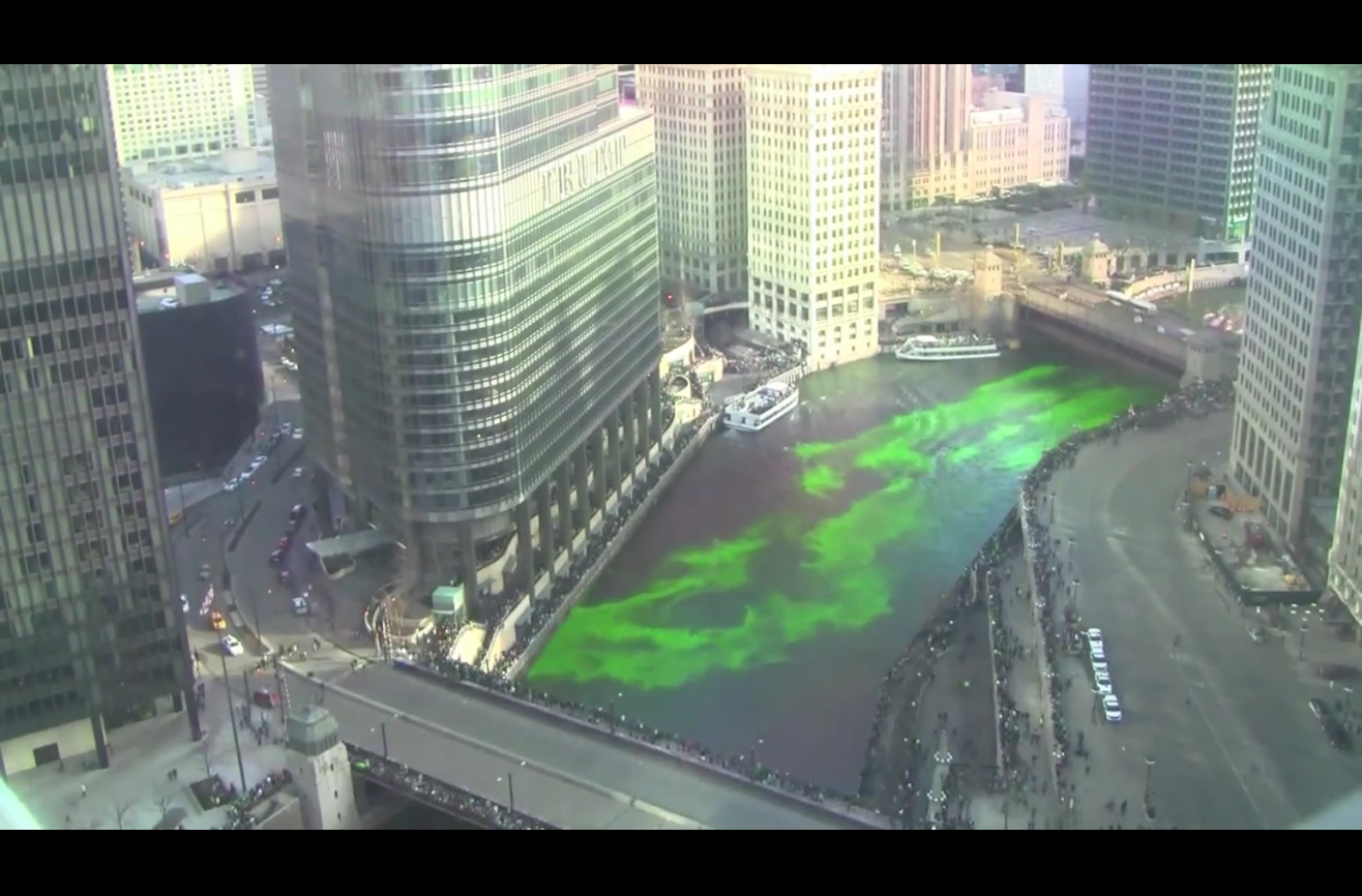 chicago river turns green st patricks day food