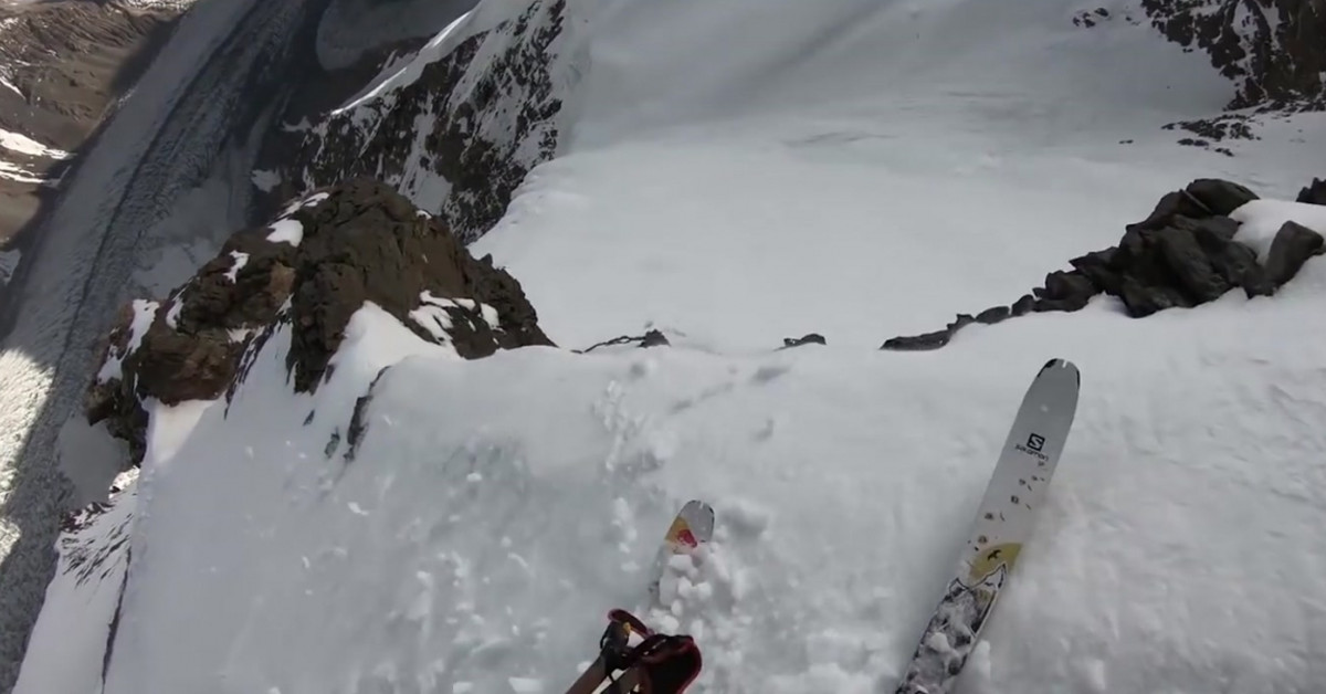 The first descent of K2 on skis.