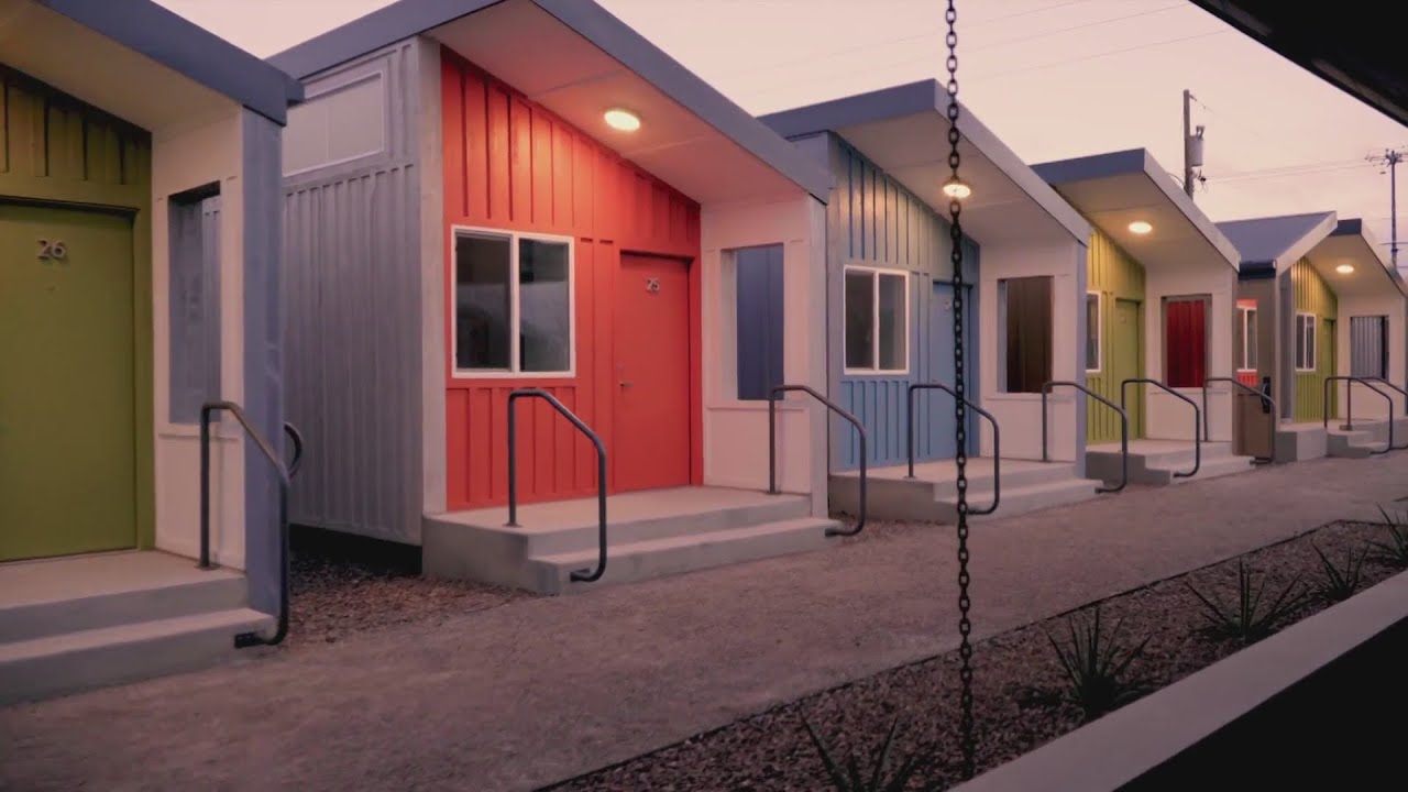 First Tiny Home Village Opens In Albuquerque To Support Homeless EUxR8RRVqRc 