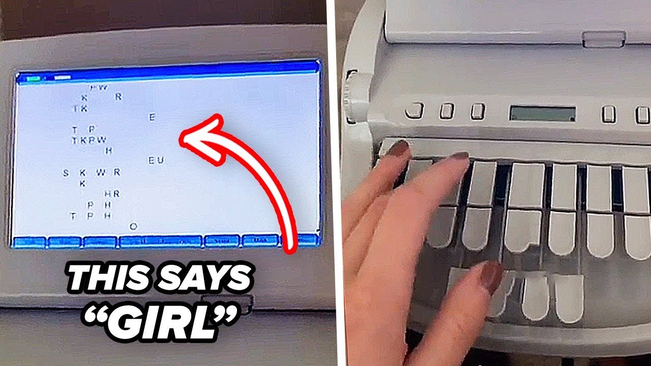 How a court reporter typewriter works