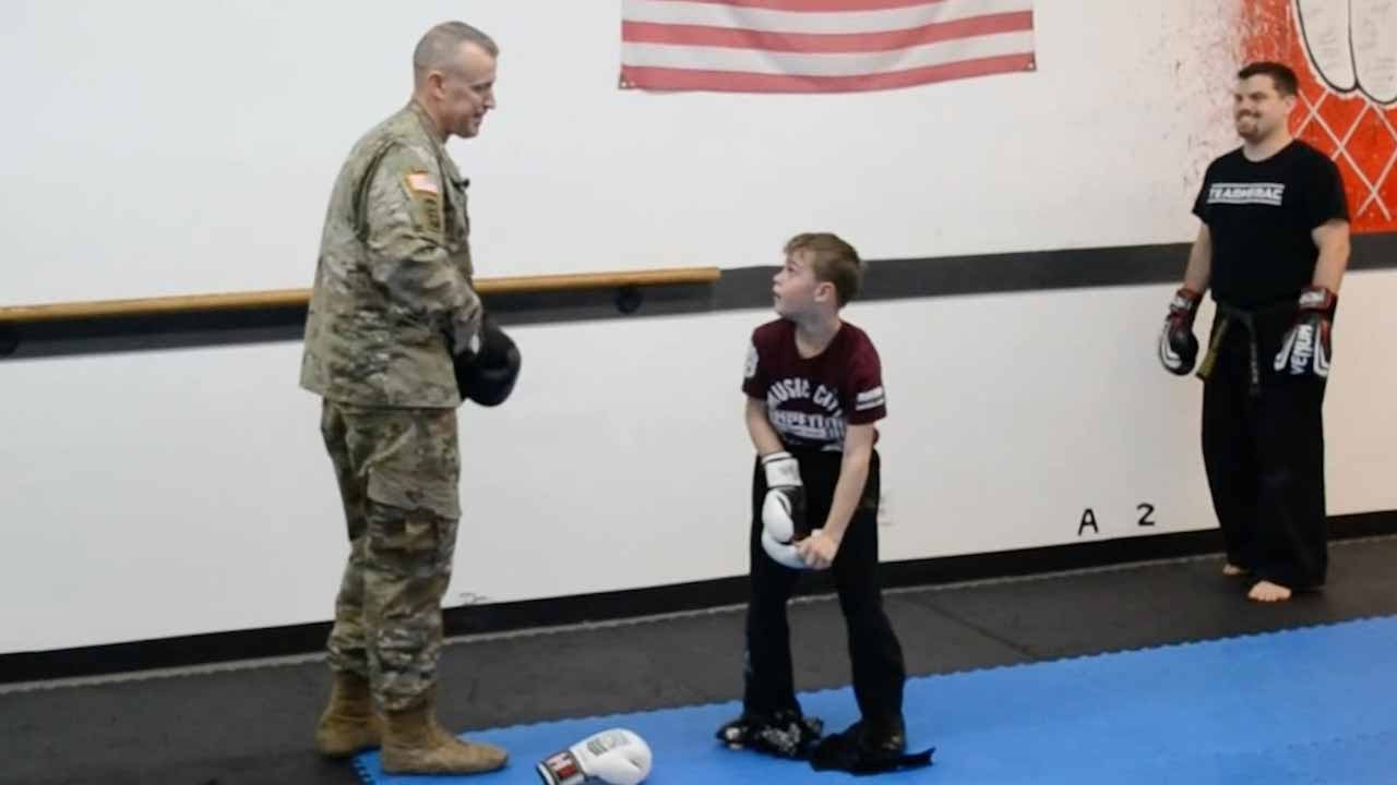 Sergeant Surprises Son During Taekwondo Class 4900