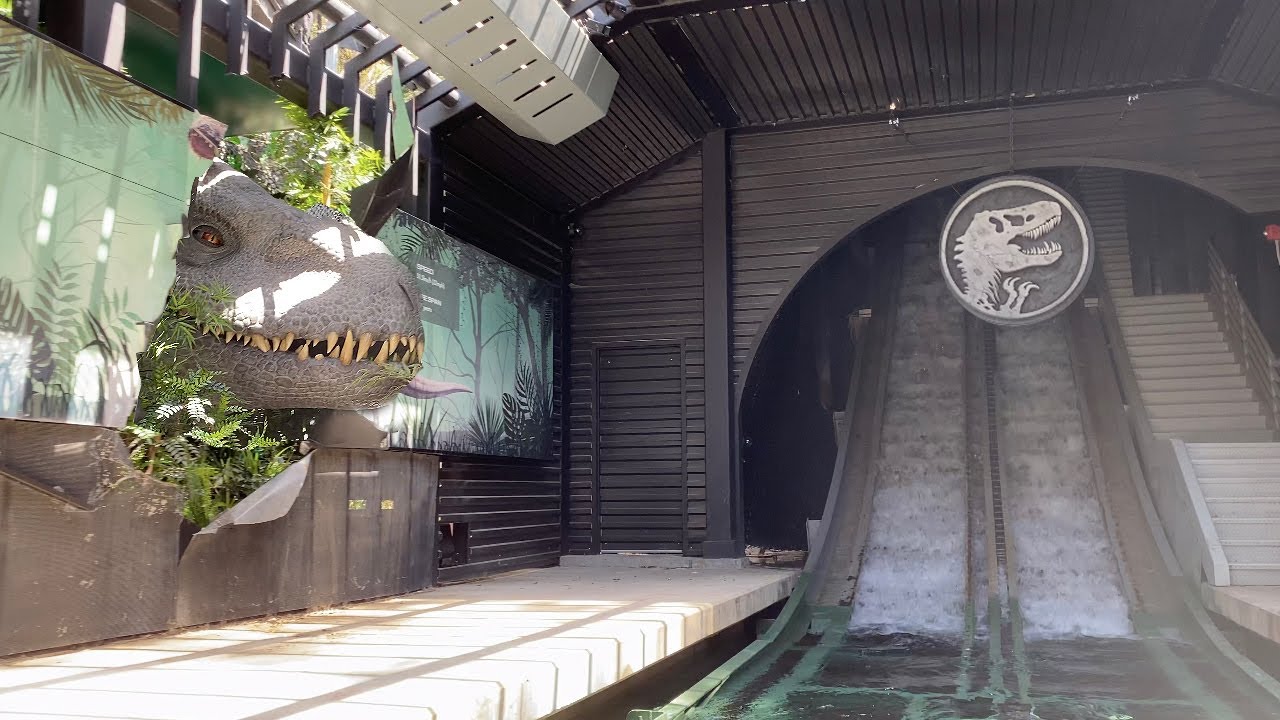 Aboard Universal Studio’s ‘Jurassic World’ ride.