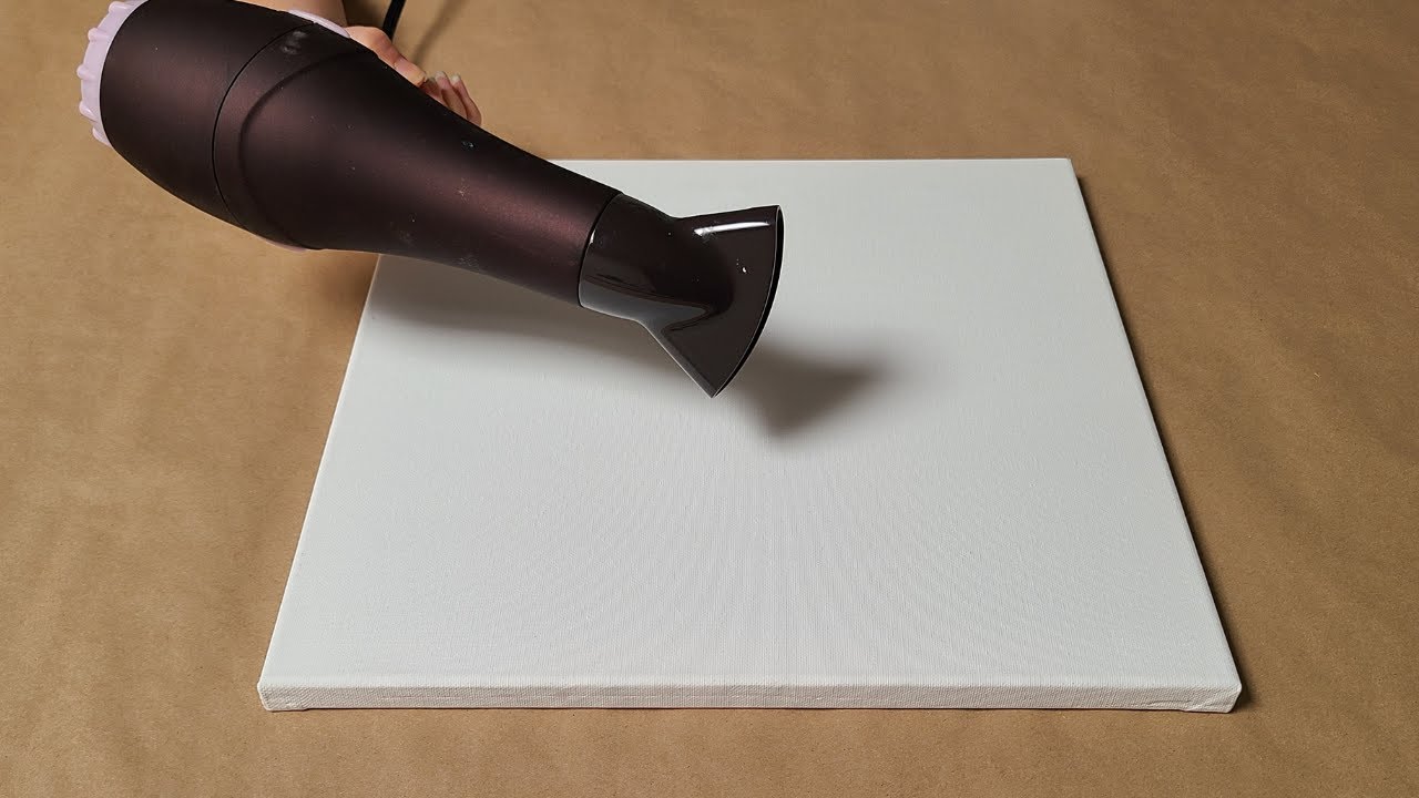 Painting trick using a hair dryer.