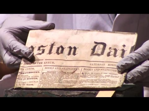 Inside Boston time capsule from 1795.